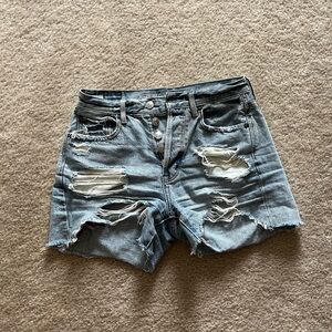 American Eagle distressed jean shorts